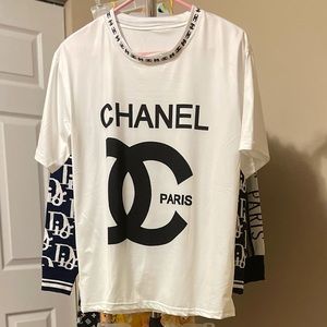 White fashion jogger set- medium w/ elastic waist